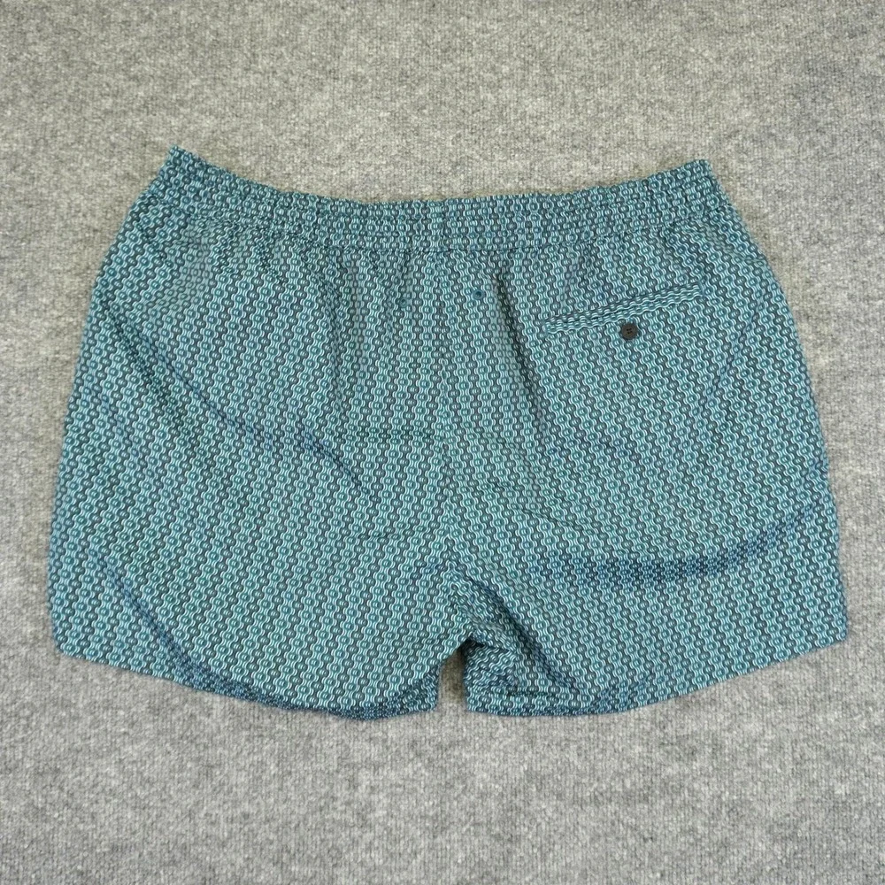 Frescobol Carioca Swim Shorts Mens XXXL Blue Geometric Print Drawstring Portugal